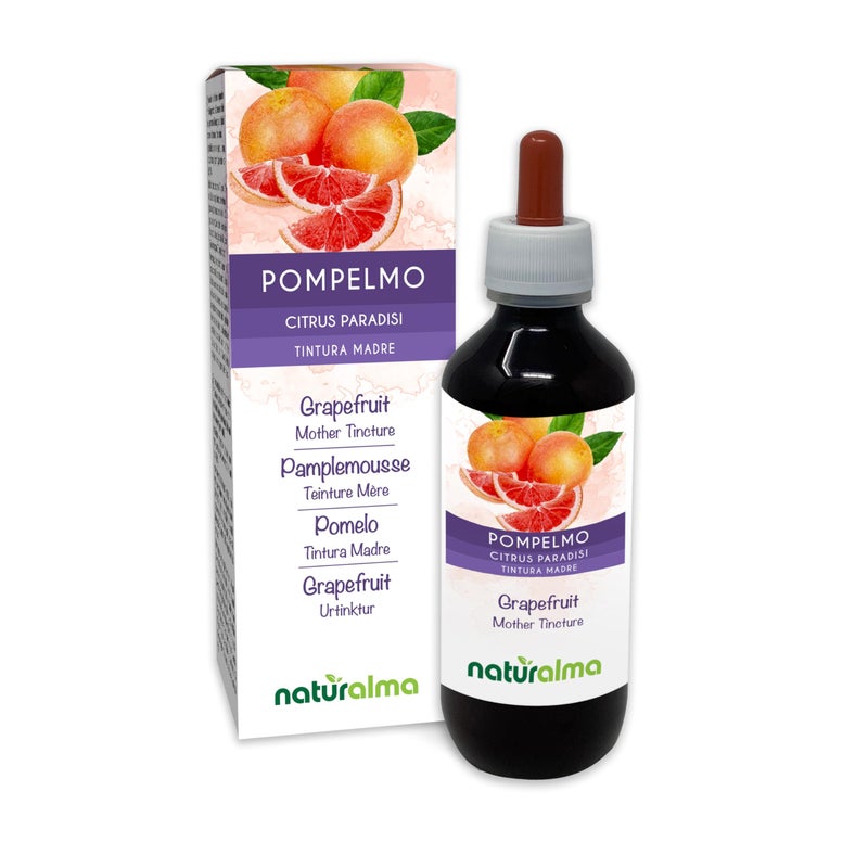 Grapefruit (Citrus paradisi) Seeds Alcohol-Free Mother Tincture Naturalma - Enriched with Vitamin C - Liquid Extract Drops 200 ml - Food Supplement - Vegan